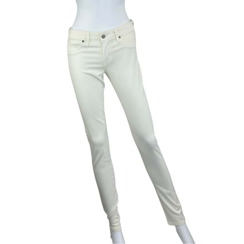 vizcaino Cream Midrise Skinny Jeans Size 26 H0337